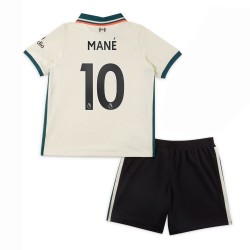 Camisola Liverpool Sadio Mane 10 Criança Equipamento Segundo 2021-2022 Manga Curta